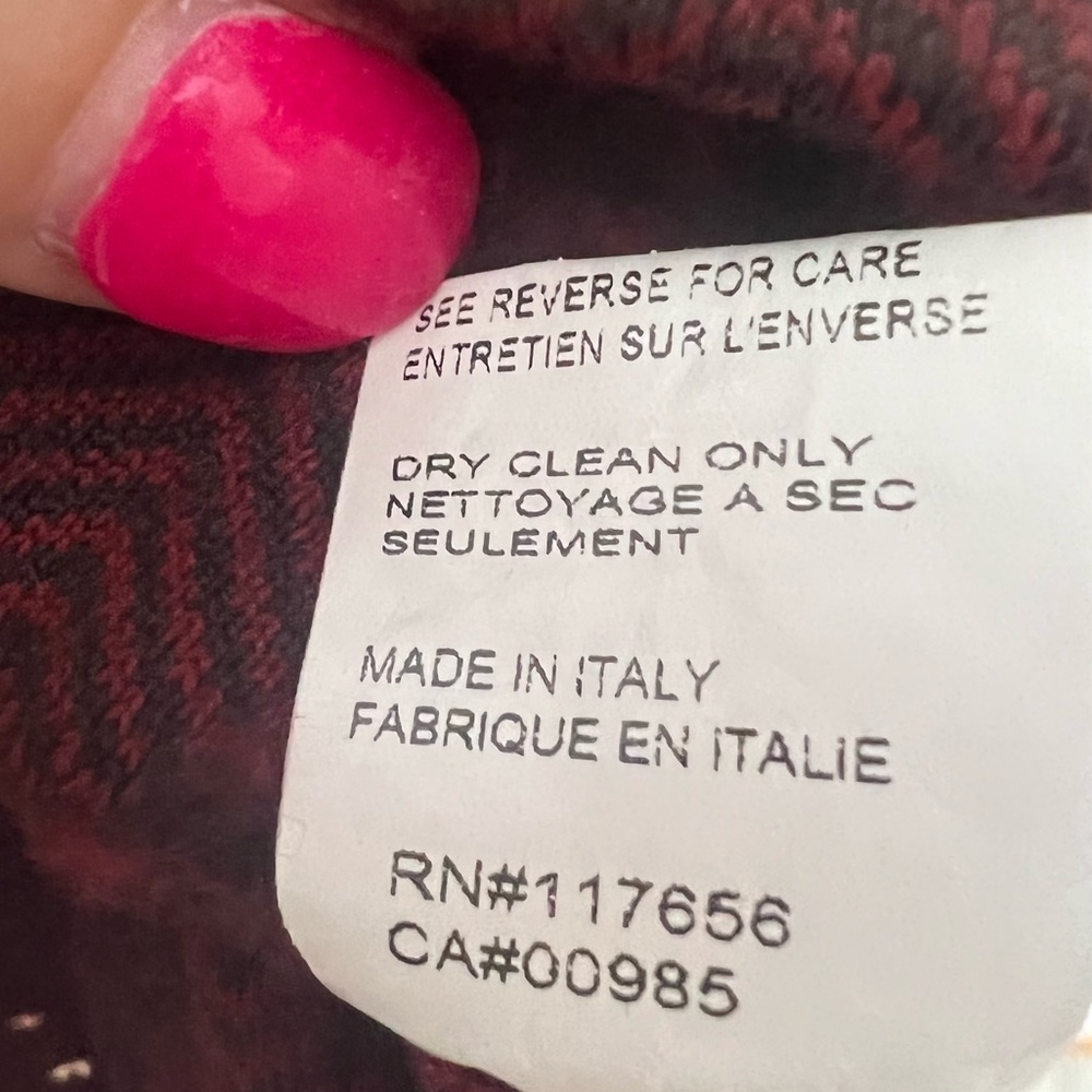 Thakoon Burgundy Open Knit Wool Sweater Midi Dress M Savannah Guthrie - Picture 9 of 9